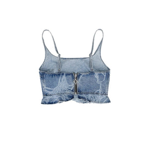 LOUIS CHEN - Laser Denim Tank Top - SS23 - baby blue